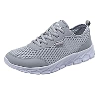 Mens Running Shoes Tennis Walking Sneakers Mens Running Shoes Tennis Walking Sneakers Fashion Summer Men Mesh Breathable Comfortable Lightweight Flat Soft Lace Up