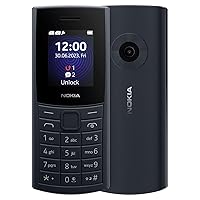 Nokia 110 4G (2023) Dual-SIM 48MB ROM + 128MB RAM (Only GSM | No CDMA) Factory Unlocked 4G Smartphone (Midnight Black) - International Version