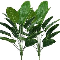 Beebel Artificial Plants Banana 18 Leaves Faux Large Bird of Paradise Frond Tropical Palm Leaves Imitation Ferns Leaf for Home Party Flowers Arrangement Wedding Decorations (2)