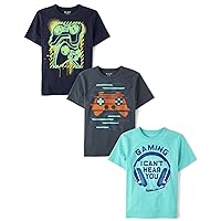 The Children's Place Boys' Gamer Short Sleeve Graphic T-Shirts,multipacks
