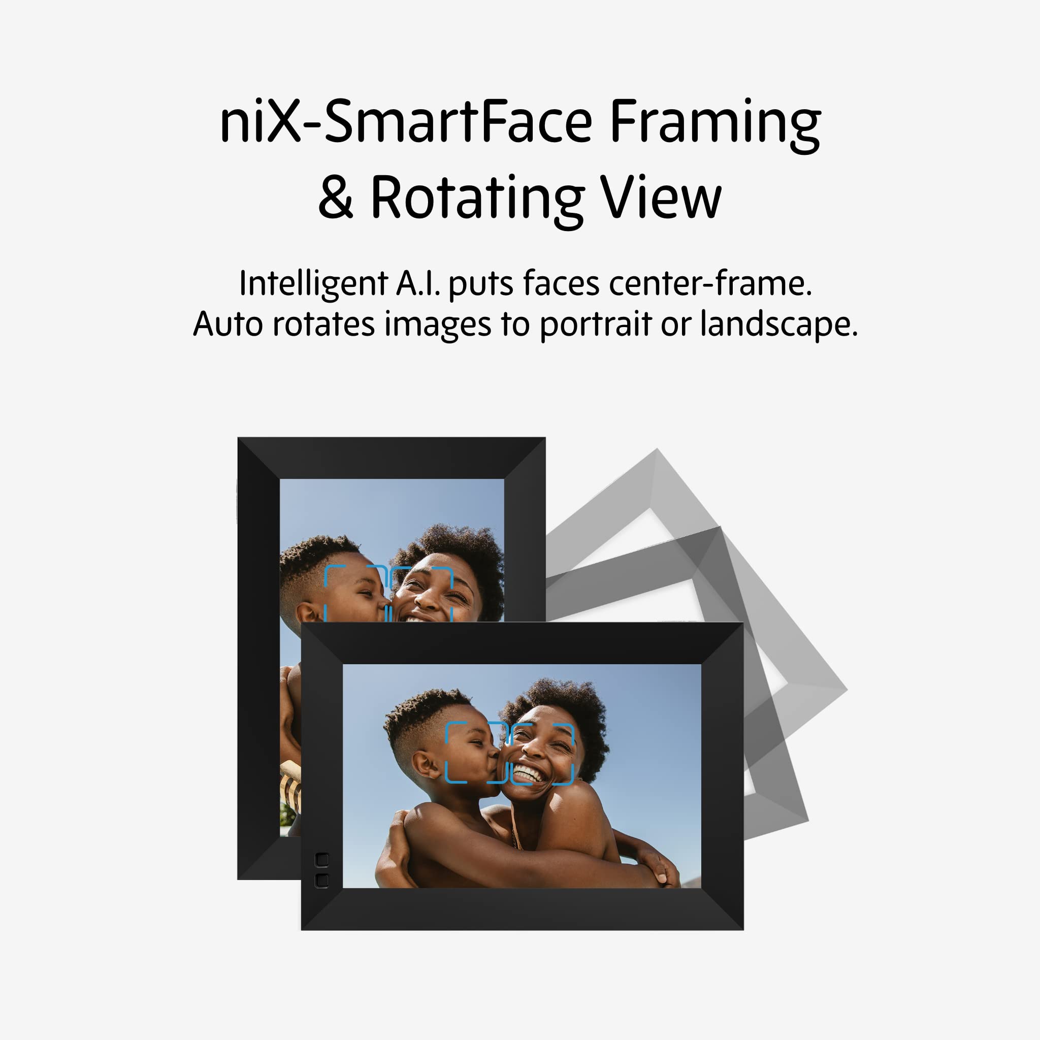 nixplay Smart Digital Picture Frame 10.1 Inch, Share Video Clips and Photos Instantly via E-Mail or App, Wi-Fi, buttons