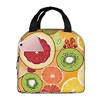 Insulated Lunch Bag Women Reusable Waterproof Picnic Cooler Tote Bag Office Travel Camping Essentials Teacher Gifts - Kiwi Watermelon