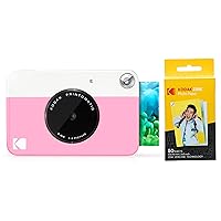 Zink Kodak PRINTOMATIC Digital Instant Print Camera (Pink) with Kodak 2ʺx3ʺ Premium Photo Paper (50 Sheets)