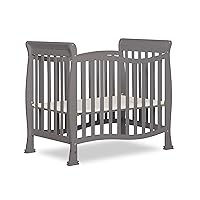 Violet 4-in-1 Convertible Mini Crib in Steel Grey, Greenguard Gold Certified, JPMA Certified, 3 Position Mattress Height Settings, Non-Toxic Finish