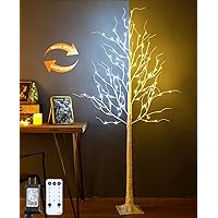 Lighted Birch Tree, 6ft 96LED Birch Tree Lights,Artificial Twig Tree Light 9Modes Timer for Indoor Outdoor Christmas Halloween Easter Tree Home Party Wedding Decor,Warm & Cool White