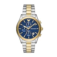 Emporio Armani Men's Chronograph Silver and Gold Two-Tone Stainless Steel Bracelet Watch (Model: AR11579)