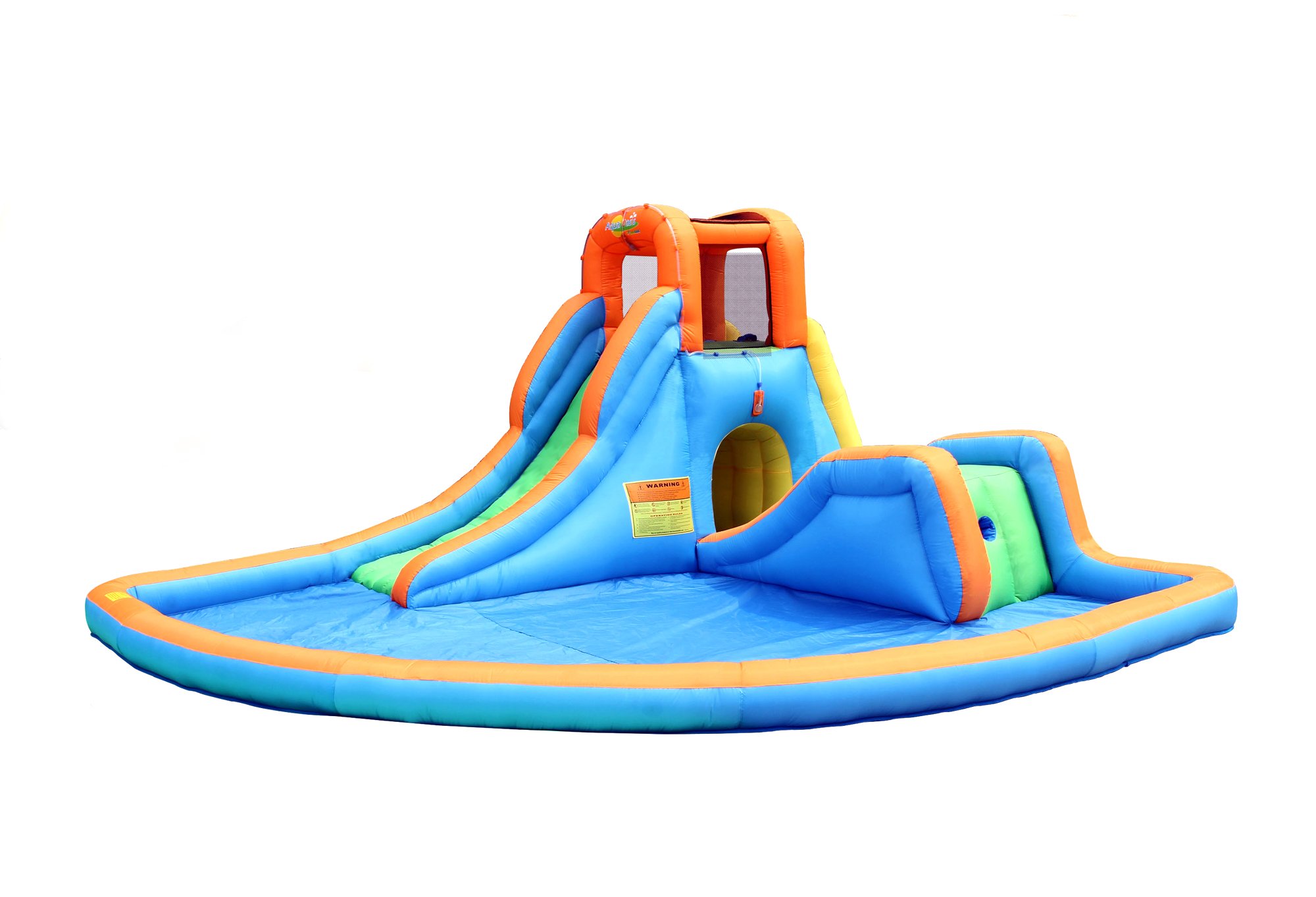 Bounceland Inflatable Cascade Water Slide with Large Pool, Two Water Slides, Water Sprayer for Splashing, UL Strong Blower Included, 16.5 ft x 16.5 ft x 7 ft H, Summer Party Must Have
