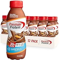 Premier Protein Shake, Chocolate Peanut Butter Liquid, 30g Protein, 1g Sugar, 24 Vitamins & Minerals, Nutrients to Support Immune Health, gluten free, 11.5 Fl Oz, Pack of 12