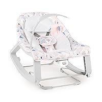 Keep Cozy 3-in-1 Grow with Me Vibrating Baby Bouncer Seat & Infant to Toddler Rocker, Vibrations & -Toy Bar, 0-30 Months Up to 40 lbs (Pink Burst)