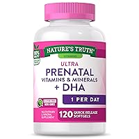 Prenatal Vitamin for Women | 120 Softgels | Non-GMO & Gluten Free Multivitamin Supplement with DHA and Folic Acid