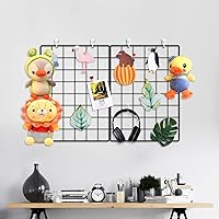 2 Pack Wire Wall Grid Panel for Photo Display Grid Wall Panels. DIY Iron Photo Wire Frame Collage For Wall Decoration |Metal Grid| Photo Grid| Grid Wire Board（15.8in*11.8in）