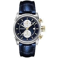 Versace Men's Watch Chrono URBAN 44 D/BLU S/BLU SS V296 VEV4002 19, Blue, VEV400219