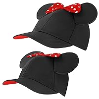 Girls Baseball Cap, Minnie Mouse Ears Hat Mommy & Me Adjustable Toddler Caps 2-4 Or Girl Hat Ages 4-7