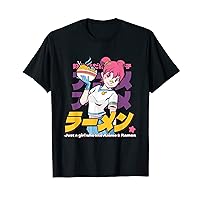 Just A Girl Who Loves Anime And Ramen Japanese Noodles Kids T-Shirt