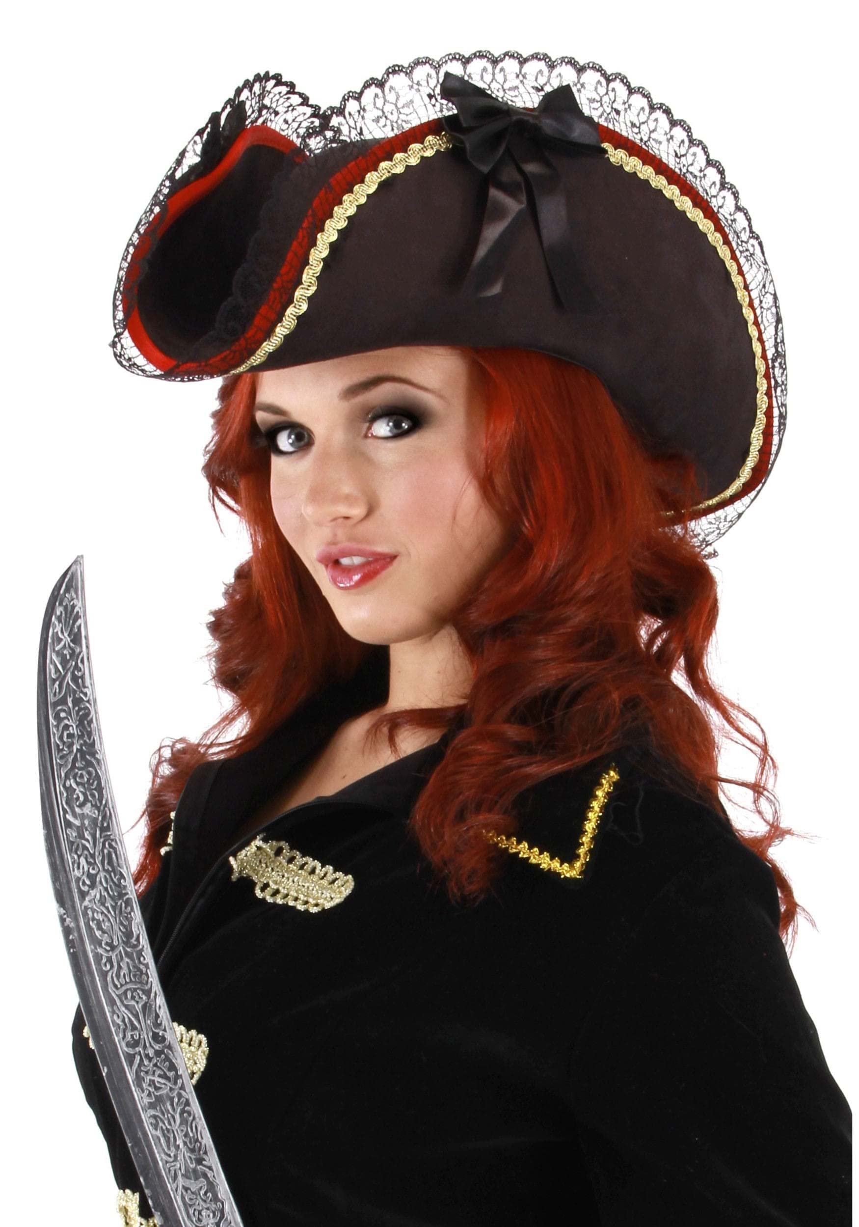 Lady Buccaneer Lace Cosplay Costume Pirate Hat