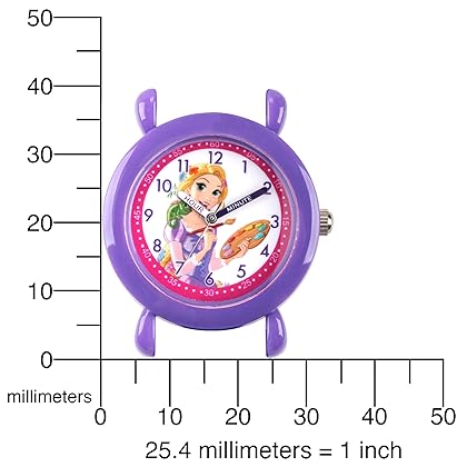 Disney Princess Kids' Plastic Time Teacher Analog Quartz Silicone Strap Watch