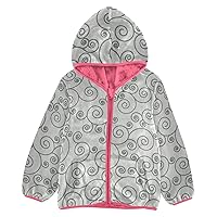 Sherpa Jacket Baby Boy Abstract Geometric Swirl Gray Boys Outerwear Jackets pink Baby Boy Clothes Spring 3T