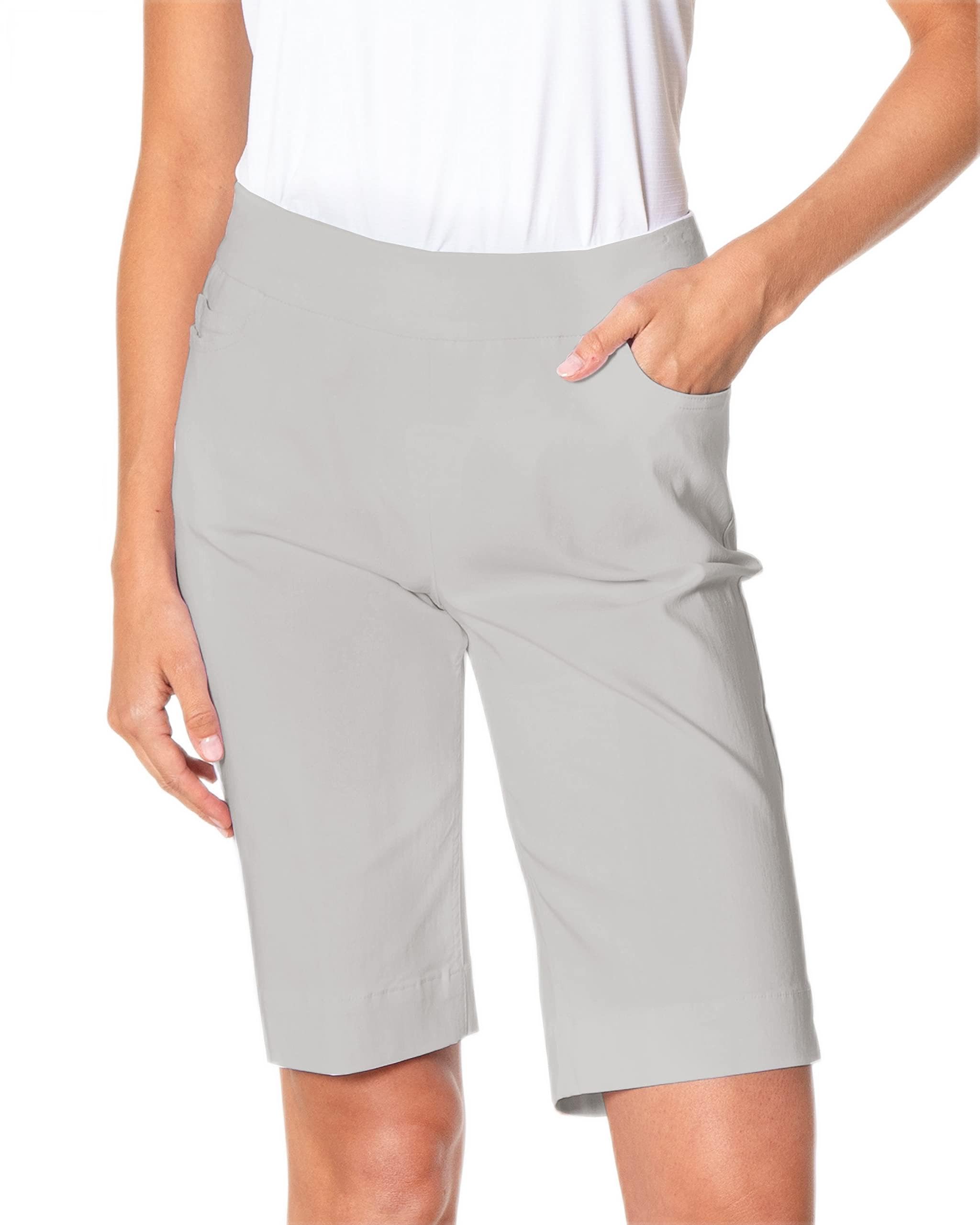 SLIM-SATION Women's Golf Wide Band Pull On Short with Real Pockets