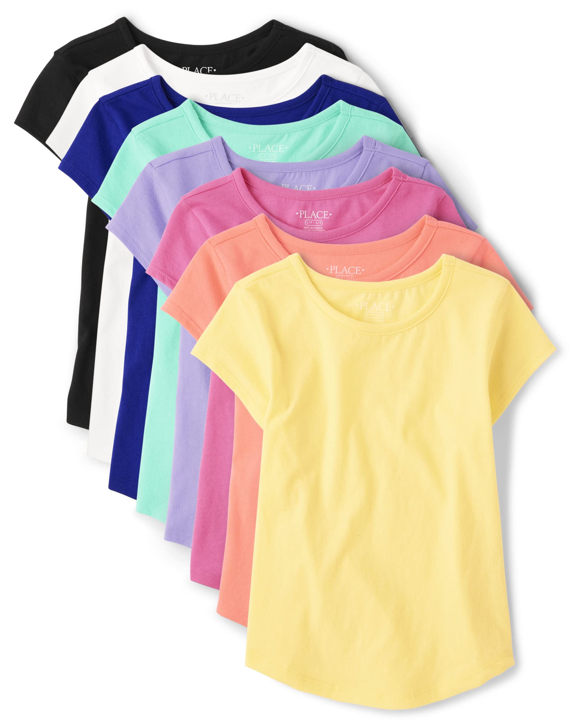 The Children's Place girls Short Sleeve High Low Tee