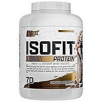 Nutrex Research IsoFit Whey Protein Powder Instantized 100% Whey Protein Isolate (Chocolate Shake, 70 Servings)