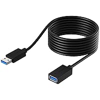 SABRENT 22AWG USB 3.0 Extension Cable - A-Male to A-Female [Black] 10 Feet (CB-3010)