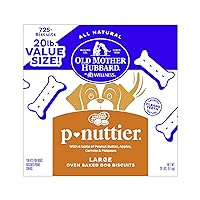 Old Mother Hubbard by Wellness Classic P-Nuttier Natural Dog Treats, Crunchy Oven-Baked Biscuits, Ideal for Training, Large Size, 20 Pound Box