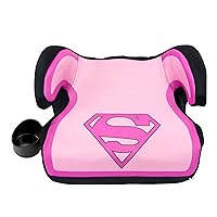 KidsEmbrace DC Comics Pink Supergirl Backless Booster Car Seat with Seatbelt Positioning Clip