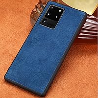 Suede Suede Leather Case for Samsung Galaxy S21 Ultra S20 FE S8 S9 S10 S21 Plus Note 20 10 9 A50 A72 A71 A51 A52 M31 A21S,Blue,for Galaxy S9