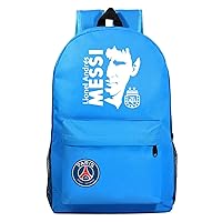 Unisex Youth Lionel Messi Canvas Bookbag-PSG Casual Daypack Lightweight Novelty Knapsack for Travel,Outdoor