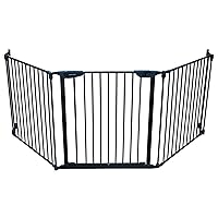 Cardinal Gates EX100 XpandaGate Expandable Baby Gate - Extra Wide Dog Gate - Adjustable Safety Gate for Kids & Pets - 30 to 90 Inches Wide - Black