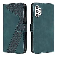 Cell Phone Flip Case Cover Wallet Case Compatible with Samsung Galaxy A32 5G, Vintage PU Leather Phone Case Magnetic Flip Folio Leather Case Credit Card Holder Kickstand Shockproof Case (Color : Gree