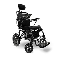Lightweight Electric Motorized Wheelchair for Seniors and Adults, Long Range Foldable Auto Recline with Powerful Motor 450W Travel Wheel All Terrain, Airline and Cruise Approved (17.5” Wide seat)