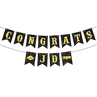 Congrats JD Banner, It's the JD for Me, Future Lawyer, Juris Doctorate Hanging Decor, Glittery Class of 2024 Law School Graduation Grad Party Decorations Backdrop Gifts