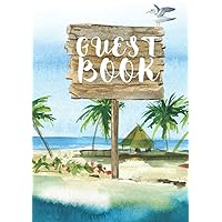 Guest Book: Tropical Island Beach Scene Guest Book Ideal for Visitors of Holiday Homes By The Sea, Beach Houses, Lake Cabins, Coastal Airbnb, Bed & ... Vacation Rentals, Guest Houses Guest Book: Tropical Island Beach Scene Guest Book Ideal for Visitors of Holiday Homes By The Sea, Beach Houses, Lake Cabins, Coastal Airbnb, Bed & ... Vacation Rentals, Guest Houses Hardcover Paperback