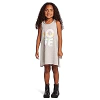 CHASER Girls' Cotton Jersey Tank Dress (Toddler/Little Kids)