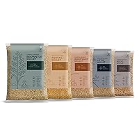 The Millet Company Unpolished Combo Pack of 5, Browntop, Foxtail, Kodo, Barnyard, and Little Millet, Natural Farm Produce, High Fiber Millets (5.5 lbs.)