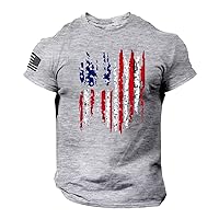 USA Golf Shirts Men White American Flag Shirt Muscle fit Tshirt Men Men Golf Shirts Short Sleeve Men Crewneck Tshirts