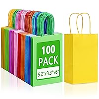 TOMNK 100pcs Small Gift Bags, 10 Colors Goodie Bags Bulk, 5.2