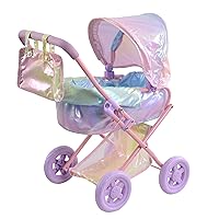 Olivia’s Little World Magical Dreamland Baby Doll Deluxe 2-in-1 Stroller and Bassinet Carrier for up to 16