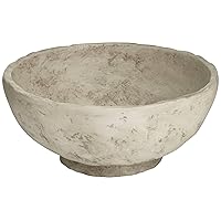 Studio 55D Capurnia Matte Antique White Round Decorative Bowl