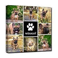 CXHOSTENT Personalized Canvas Wall Art with Your Photos Custom Multi Collage Photo Canvas Print Customized Pictures Upload your Images Ready to Hang (Custom-B11, 12.00