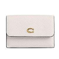 Coach Polished Pebble Leather Essential Mini Trifold Wallet