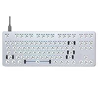 DROP CTRL Mechanical Keyboard — Tenkeyless TKL (87 Key) Gaming Keyboard, Hot-Swap Switches, Programmable Macros, RGB LED Backlighting, USB-C, Doubleshot PBT, Aluminum Frame (Barebones, Gray)