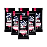 Wet Ones Big & Strong Antibacterial Hand Wipes, Fresh Scent Hand Sanitizer Wipes I Heavy Duty Wipes, 28ct. (6 pack)