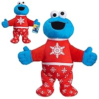 Sesame Street Holiday 15-inch Large Plush Cookie Monster Stuffed Animal, Super Soft Plush, Kids Toys for Ages 18 Month by Just Play