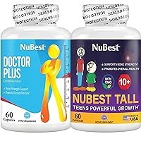 NuBest Bundle of Height Growth Supplement Tall 10+ & Doctor Plus for Children (10+) and Teens Who Can Drink Milk - Height Growth Capsules for Healthy Height, Grow Taller, Height Booster and Immunity