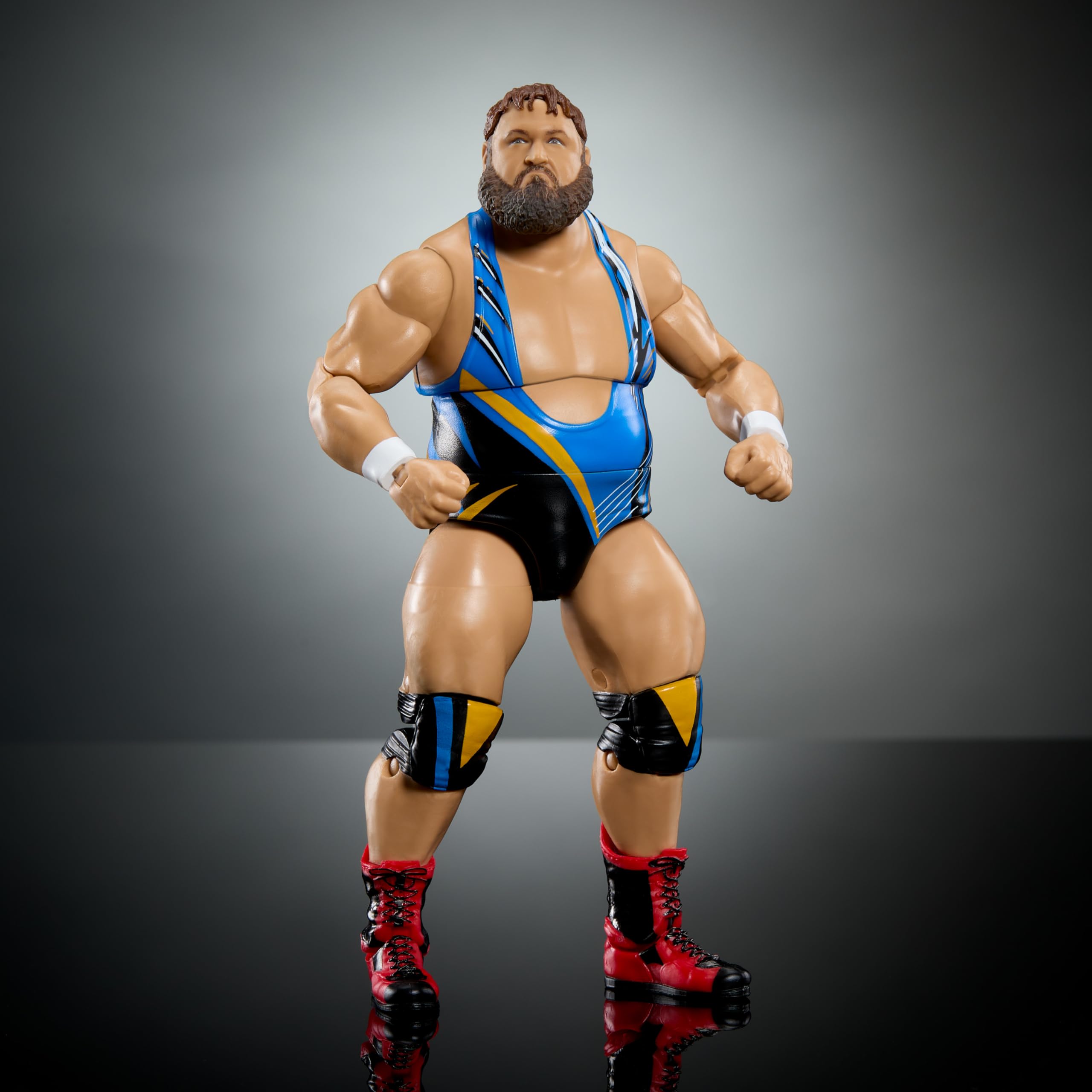 Mattel WWE Elite Action Figure & Accessories, 6-inch Collectible Otis with 25 Articulation Points, Life-Like Look & Swappable Hands