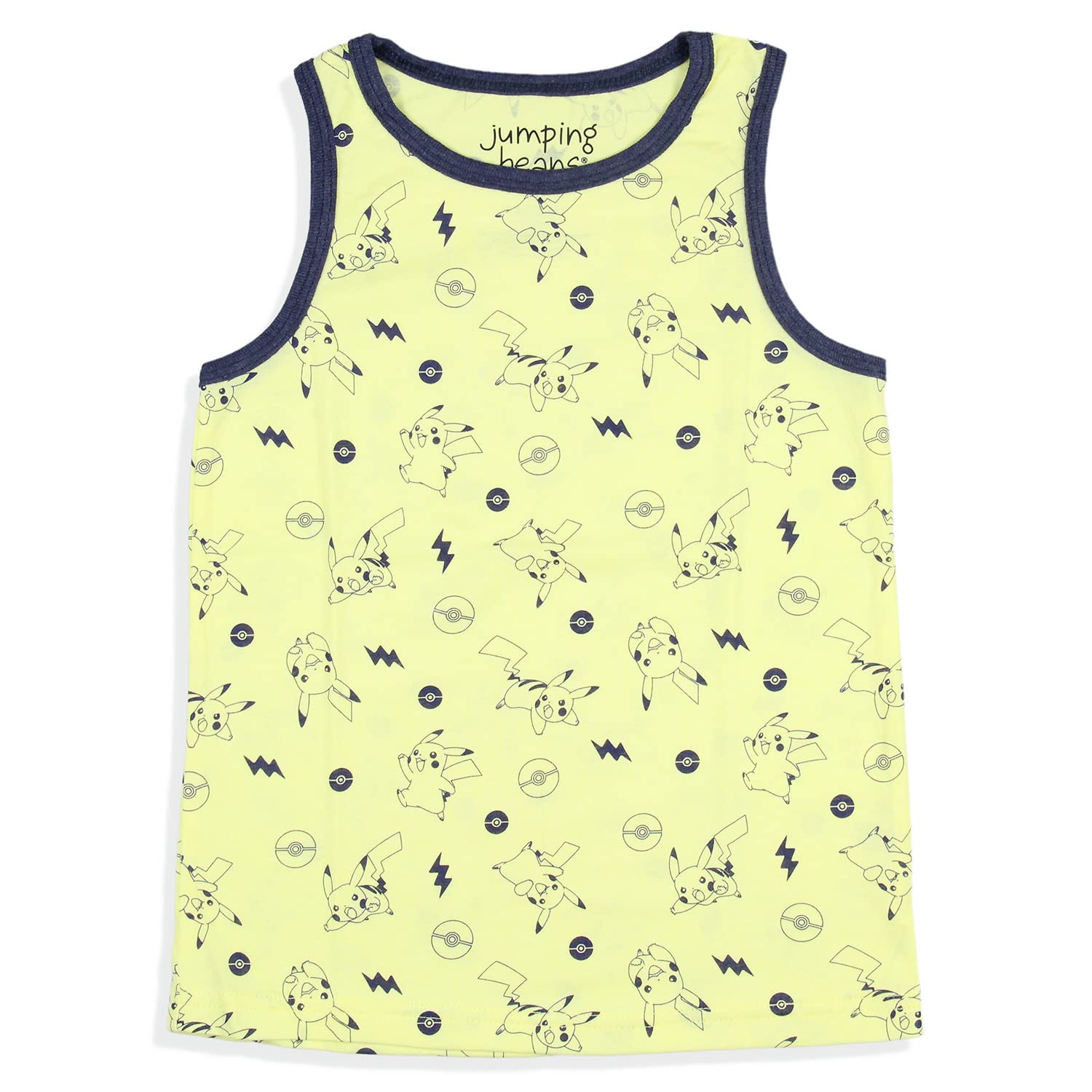 Pokemon Boys' Pickachu Energy and Transparent Ball Allover Print Gaming Kids Youth Tank Top