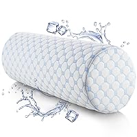 Nestl Neck Roll Pillow for Pain Relief - Premium Memory Foam – Bolster Pillow for Sleeping with a Breathable Cooling Cover - Comfy Cylinder Neck Roll Pillow