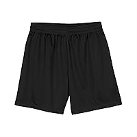 Youth Six Inch Inseam Lined Micromesh Short, Large, Black